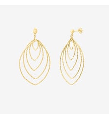 Boucles d'oreilles dorées ellipse petit modèle - disco Caroline Najman