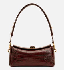 Sac Carrousel unisexe en cuir de veau embossé crocodile AMI Paris