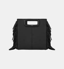 Sac à main M en cuir à franges Maje