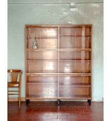 Bibliothèque vitrée en teck Madeleine N°734- Produit chiné Debongout