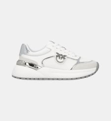 Sneakers à logo avec détails effet miroir Pinko