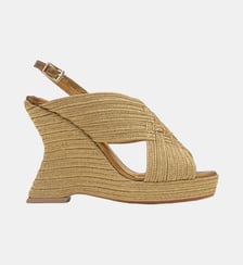 Sandales compensées en tressage métallisé à boucle JULIET Castaner