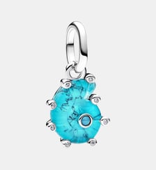 Charm Pendant Escargot de Mer Verre de Murano Bleu Pandora