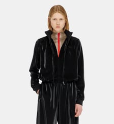 Sweatshirt zippée effet piquet brillant Diesel