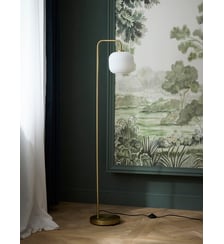 Lampadaire Arsène en métal et verre strié Cyrillus