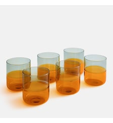 Lot de 6 verres à eau bicolores, en verre borosilicate La Redoute Interieurs