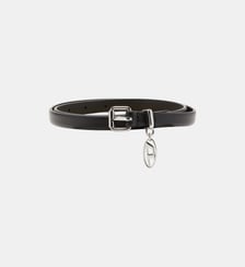 Ceinture en cuir de 1,5 cm avec charme D ovale Diesel