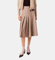 Jupe midi plissée à boucles Maje