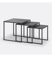 Lot de 3 tables basses gigognes métal acier La Redoute Interieurs