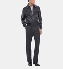Blouson en cuir d'agneau Fursac