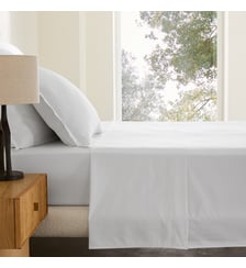 Drap plat en satin de coton lavé 200 fils AM.PM