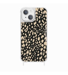 Coque de téléphone glossy transparente léopard avec anneaux pour iPhone 14 La Coque Française