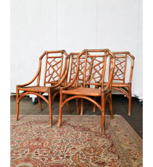 Lot de quatre chaises en rotin Claude N°1146- Produit chiné Debongout