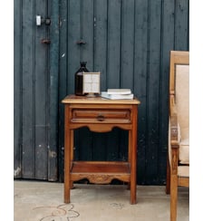 Table de chevet en bois Odile N°502- Produit chiné Debongout