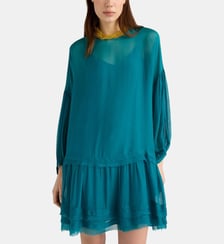 Robe agave en mousseline unie Momonì
