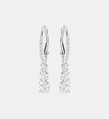 Anneaux d'oreilles Stilla Attract, Doré à l’or 18 carats (750/1000) Swarovski