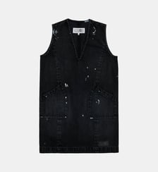 Robe sans manches effet usé avec logo MM6 Maison Margiela