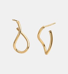 Boucles d’oreilles à anneau ondulées moyennes en 925 plaquées Aristocrazy