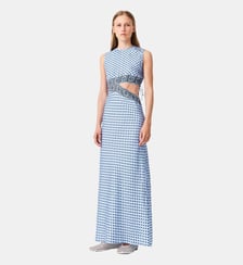 Robe imprimée avec découpe Maje