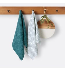 Lot de 2 torchons coton épais gaufré La Redoute Interieurs