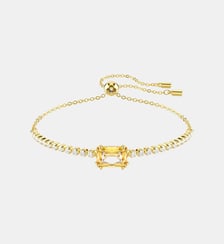 Bracelet Tennis Matrix, Doré à l’or 18 carats (750/1000) Swarovski
