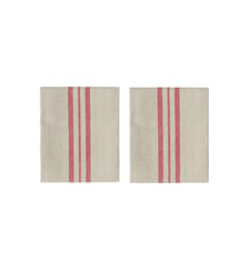 Lot de 2 serviettes en coton à rayures OYOY