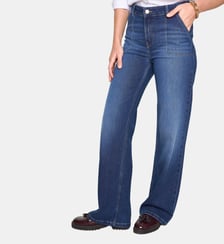 Jean Large En Denim De Coton Mélangé Aless Maison 123
