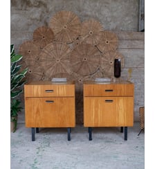 Paire de tables de chevet contemporaine Maïa N°1605- Produit chiné Debongout