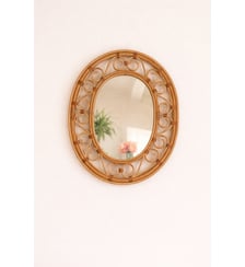 Miroir ovale en rotin Helena Cyrillus