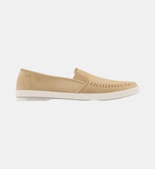 Espadrilles tressées en cuir suédé  Rivieras