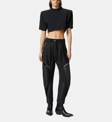 Pantalon p-pants en tissu technique avec fermetures zippées Pinko