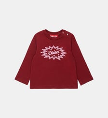 T-shirt à manches longues avec logo Diesel Kids