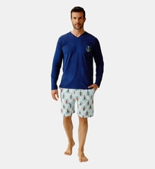 Pyjashort manches longues en jersey de coton - Casse-noisette Arthur