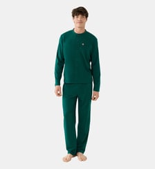 Ensemble pyjama haut et pantalon vert en coton Le Slip Francais