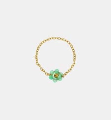 Bague  Suzanne avec fleurs à pierres fines Les Cléias