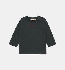 T-shirt en jersey à manches longues avec logo Marni