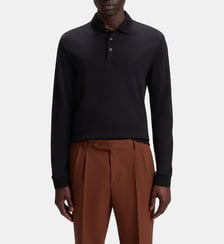 Polo en coton biologique avec logo brodé BOSS