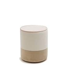 Pouf NOE  Velours bicolore, finition passepoil Madura
