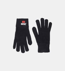 Gants en laine et coton mélangés avec logo Diesel Kids