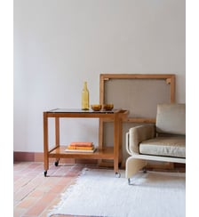 Desserte en bois et verre Anouk N°200- Produit chiné Debongout