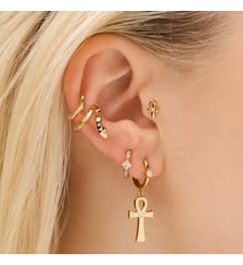 Piercing Ânkh Blanche Nebuleuse Bijoux