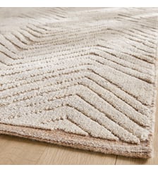 Tapis laine noué main chevrons AM.PM