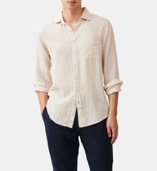 Chemise unie slim en lin manches longues Coromandel unisexe Rodd & Gunn