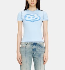 T-shirt slim avec logo effet graffiti Diesel