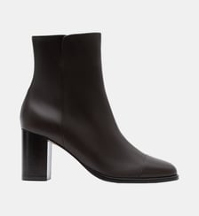 Rimini - Bottines En Cuir Lisse Expresso Parallèle