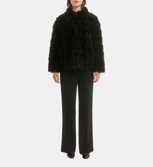 Manteau court en fausse fourrure bouclée - ANDY Pablo