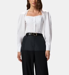 Chemise bustier en popeline Pinko