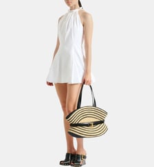 Robe patineuse en popeline de coton Balmain
