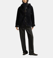 Manchester manteau en denim stretch floqué Momonì