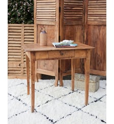 Bureau ancien en bois brut Edouard N°1072- Produit chiné Debongout